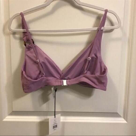 NWT Onia Clair Textured Lavender Bikini Top Size XL - Picture 4 of 6